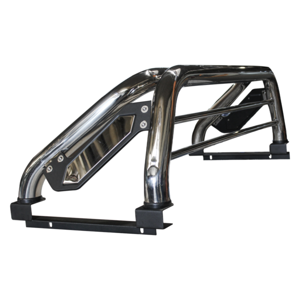 Roll Bar Bronx Acero Inoxidable Con Stop Importado Para Mitsubishi L